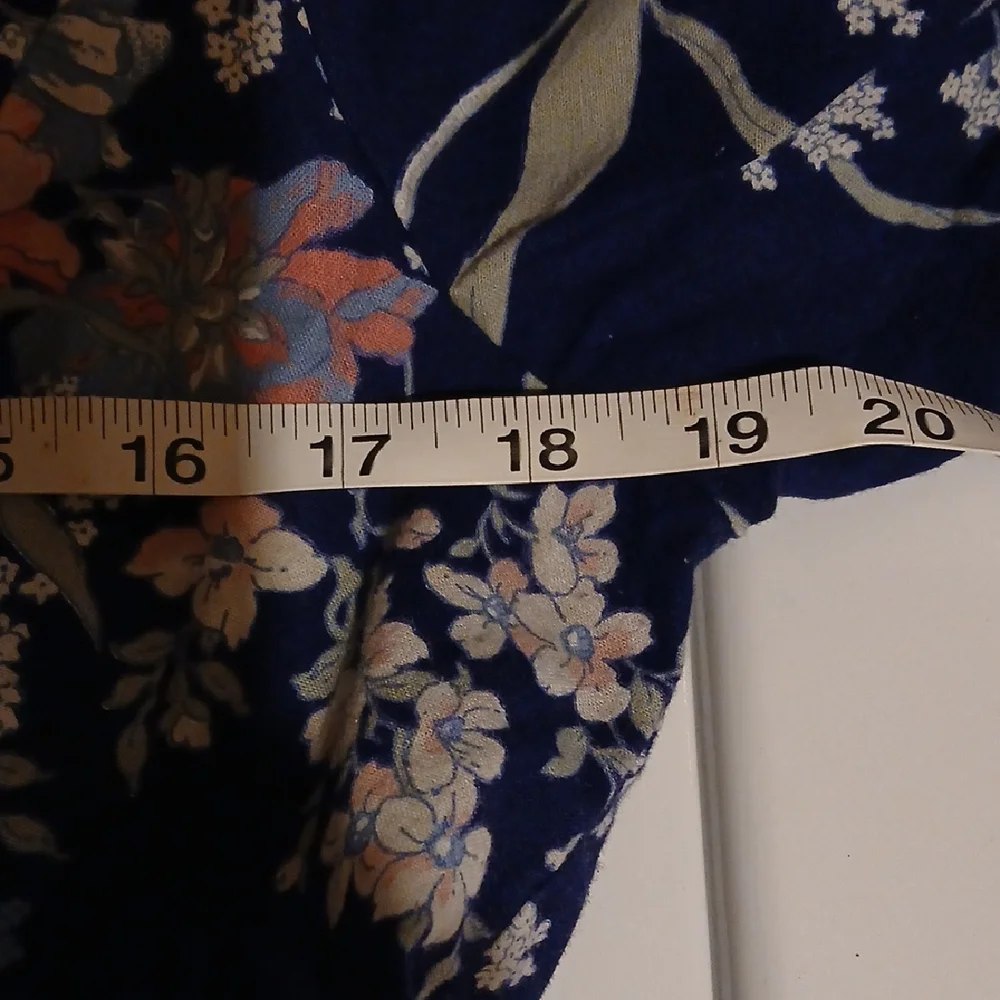 Vintage 80s 90s Y2k Navy Floral Midi Dress